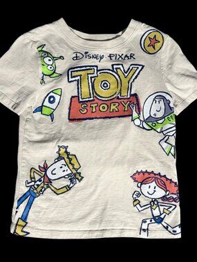 Disney Pixar Toy Story Boys 4T T Shirt Woody Buzz Jessie Alien Graphic Tee